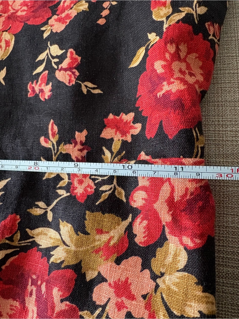 Reformation Linen Frankie Midi Dress Women’s 0 Black & Red Floral Formal Wedding - Picture 15 of 16